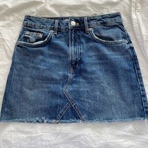 Zara denim mini skirt